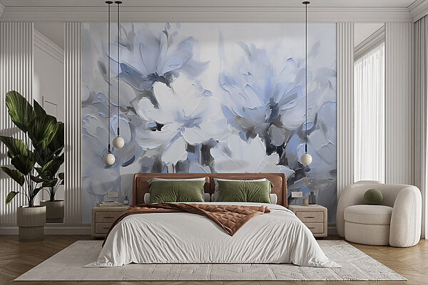 Pittura di fiori su sfondo bianco Pittura di fiori su sfondo bianco