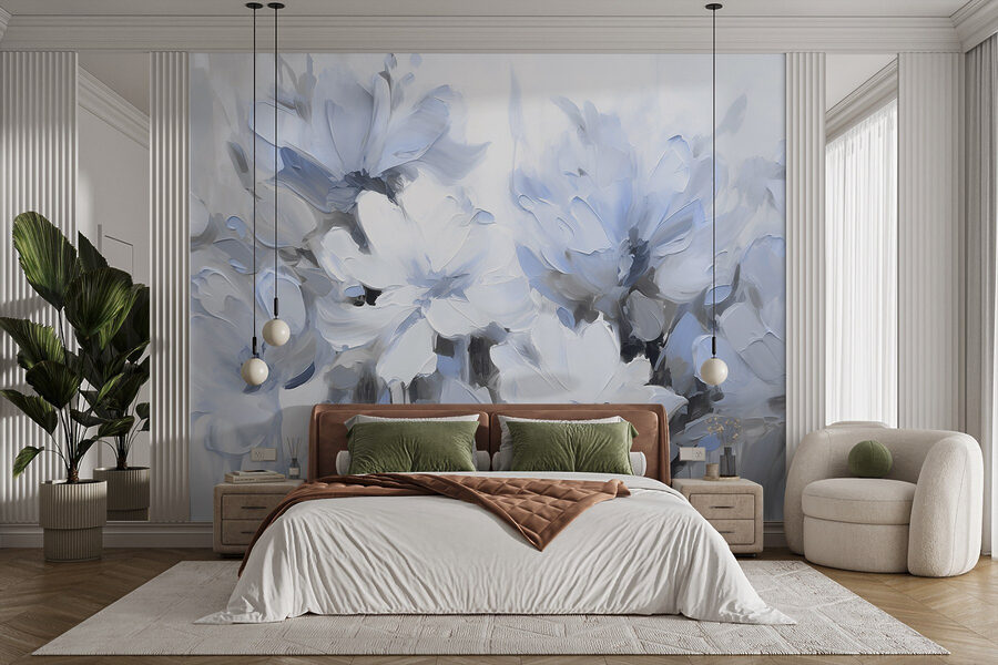 Pittura di fiori su sfondo bianco Pittura di fiori su sfondo bianco