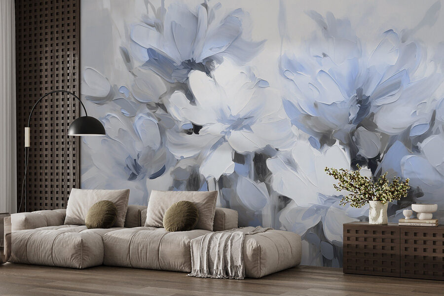 Pittura di fiori su sfondo bianco Pittura di fiori su sfondo bianco