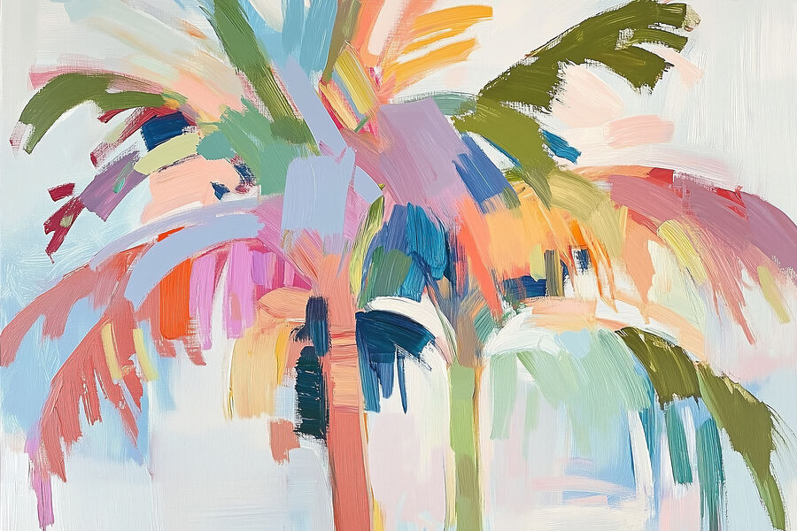 Pittura di una palma Pittura di una palma