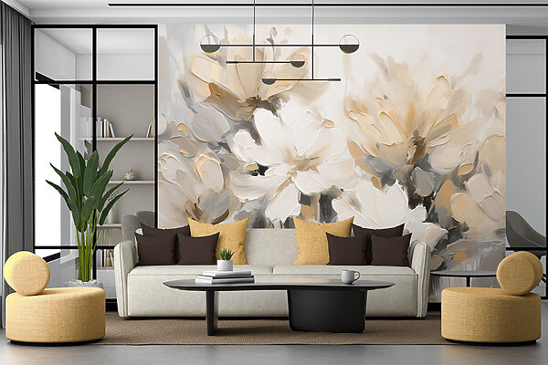 Pittura di fiori su sfondo bianco Pittura di fiori su sfondo bianco