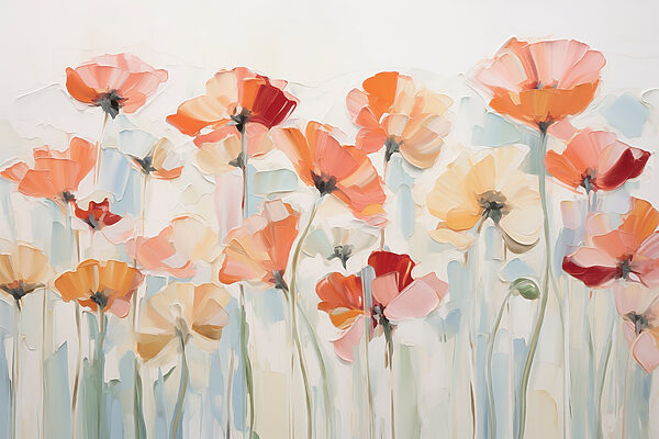 Pittura di fiori su sfondo bianco Pittura di fiori su sfondo bianco
