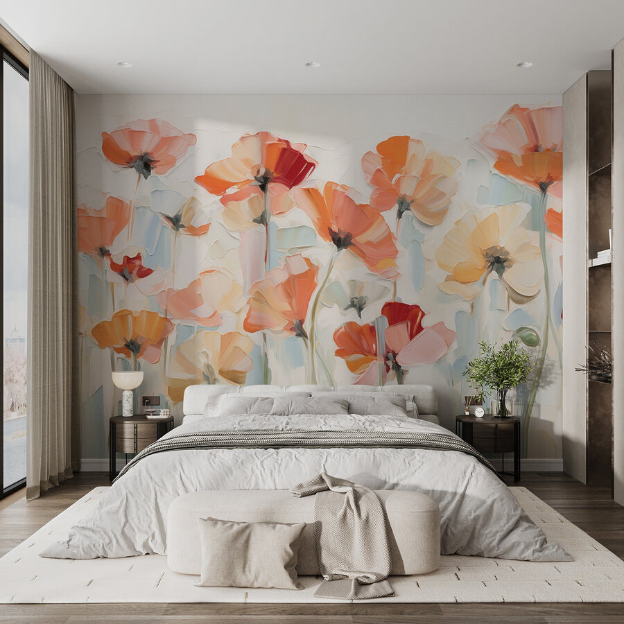 Pittura di fiori su sfondo bianco Pittura di fiori su sfondo bianco
