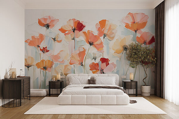 Pittura di fiori su sfondo bianco Pittura di fiori su sfondo bianco