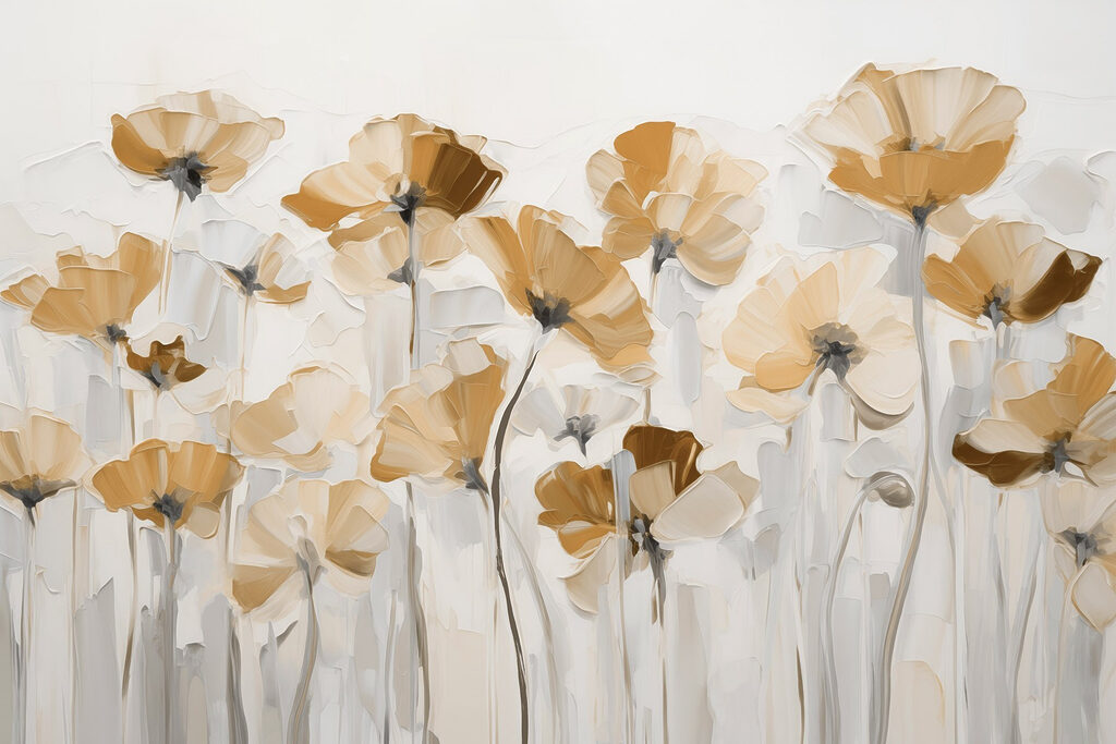 Pittura di fiori su sfondo bianco Pittura di fiori su sfondo bianco
