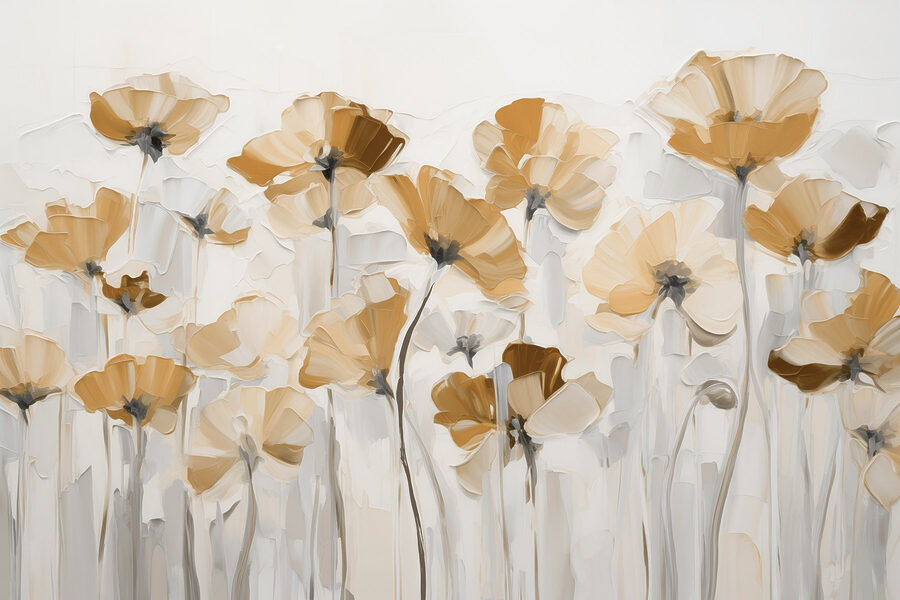 Pittura di fiori su sfondo bianco Pittura di fiori su sfondo bianco