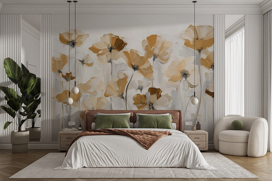 Pittura di fiori su sfondo bianco Pittura di fiori su sfondo bianco