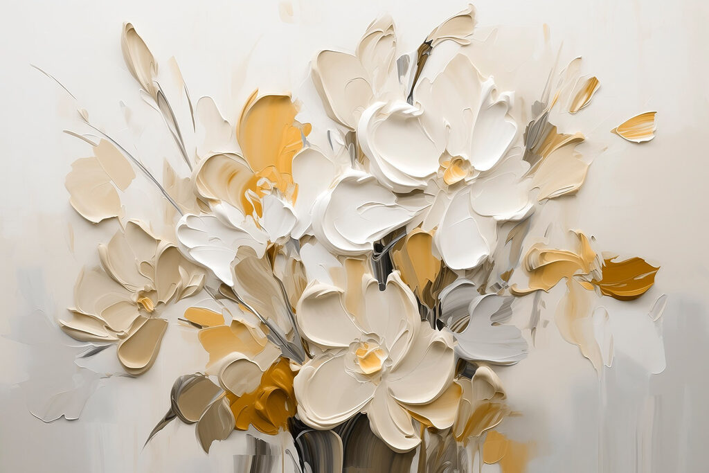 Pittura di fiori in un vaso Pittura di fiori in un vaso