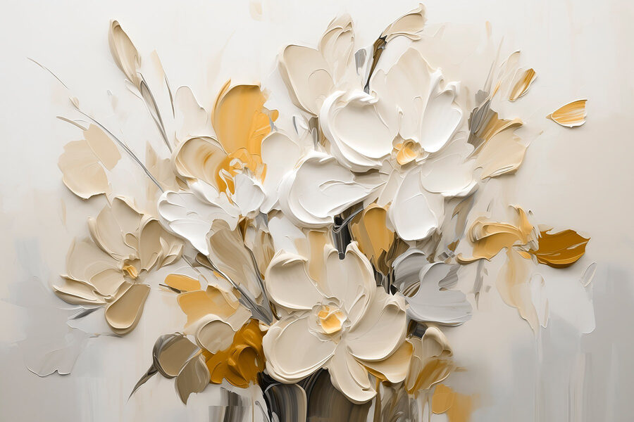 Pittura di fiori in un vaso Pittura di fiori in un vaso