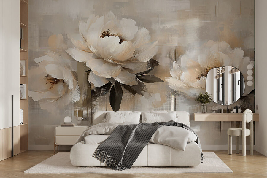 Pittura di fiori su sfondo bianco Pittura di fiori su sfondo bianco