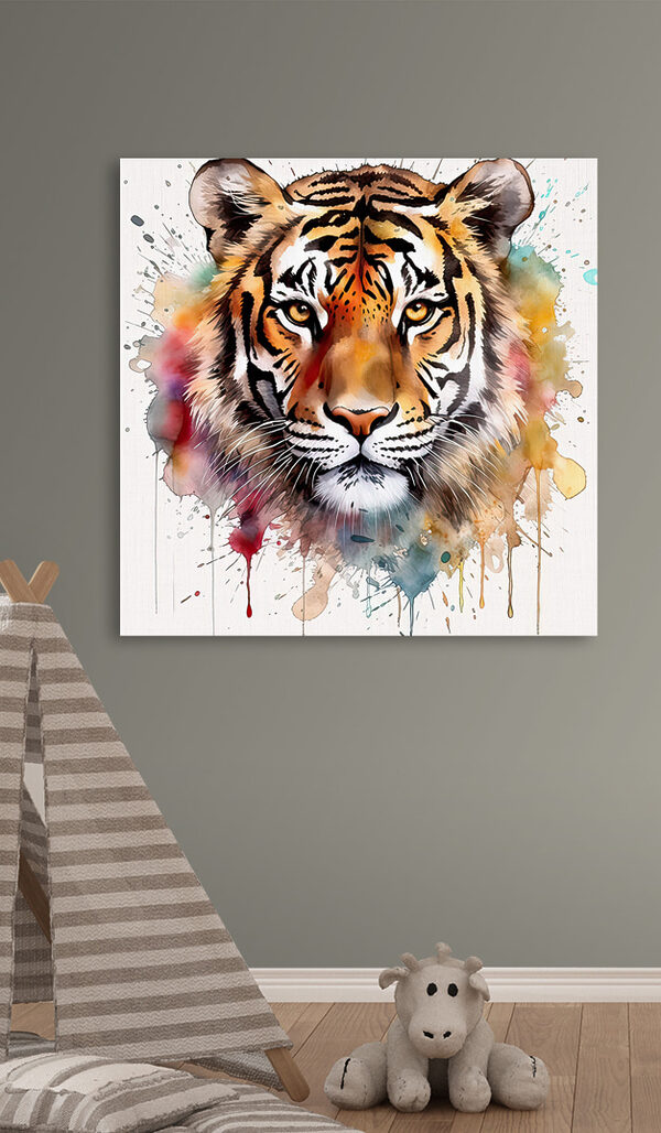Quadri Quadri Tigre con macchie colorate (COD: s32335)