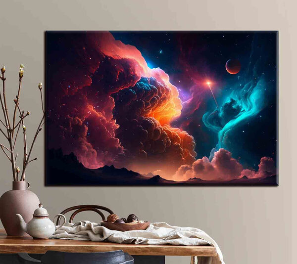 Quadri Nuvole colorate e stelle (COD: s35331) Quadri Quadri Nuvole colorate e stelle (COD: s35331)