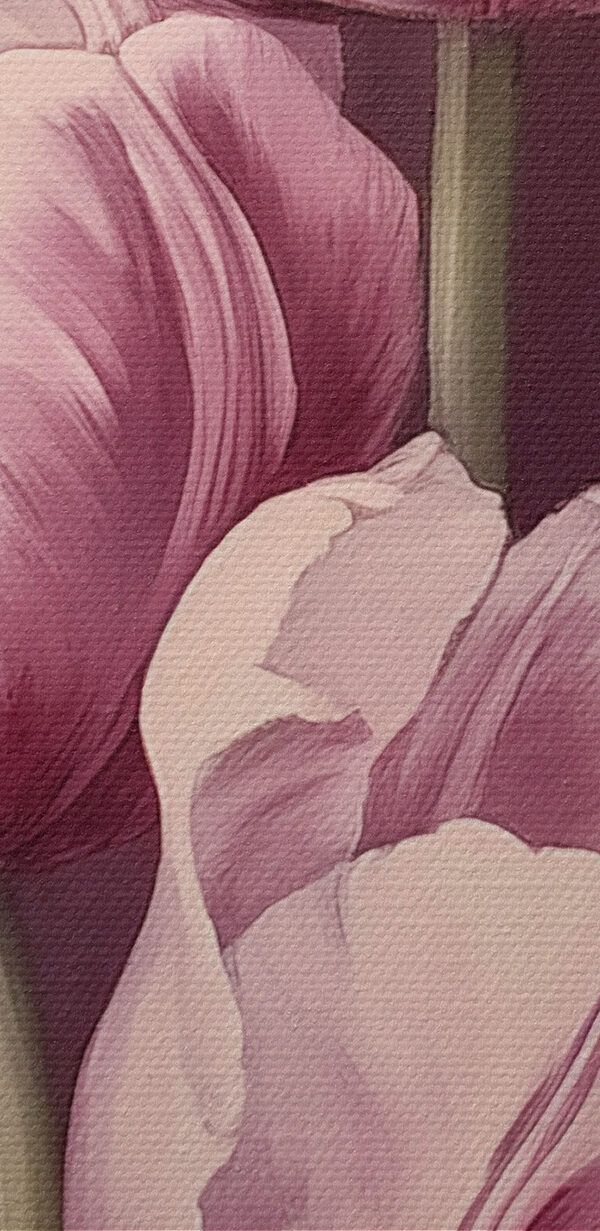 Painting of pink tulips Painting of pink tulips