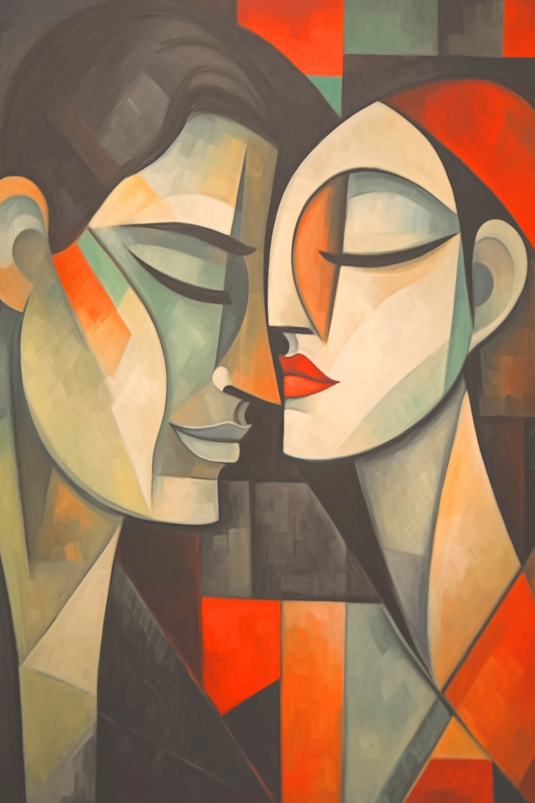 Painting of two women Painting of two women