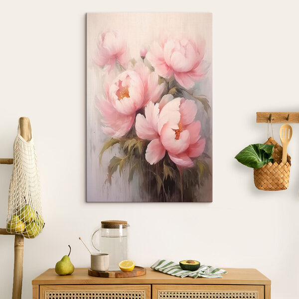 Quadri Quadri Dipinto di fiori rosa (COD: s43515)