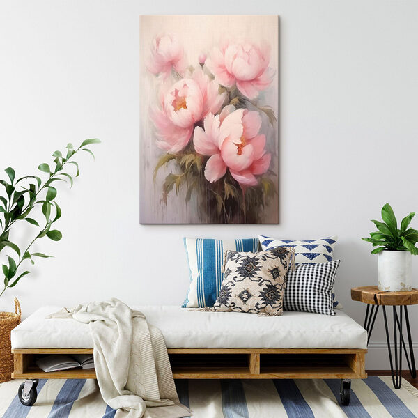 Painting of pink flowers Painting of pink flowers