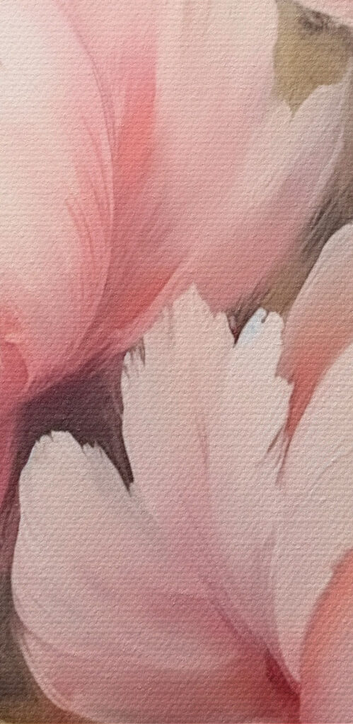 Painting of pink flowers Painting of pink flowers
