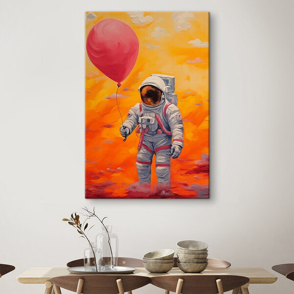 Quadri Un astronauta con in mano un palloncino