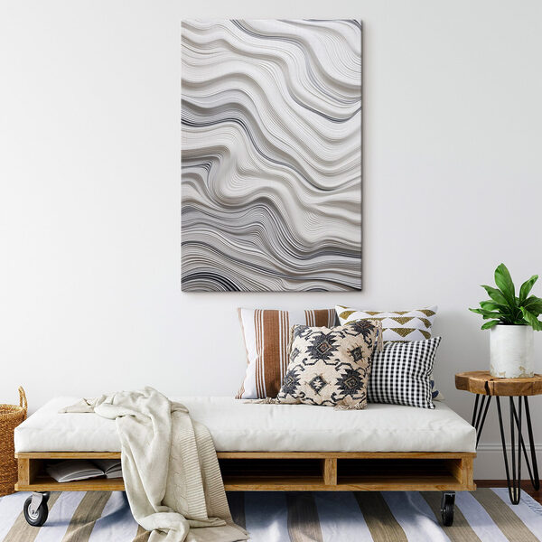 White and black wavy lines White and black wavy lines