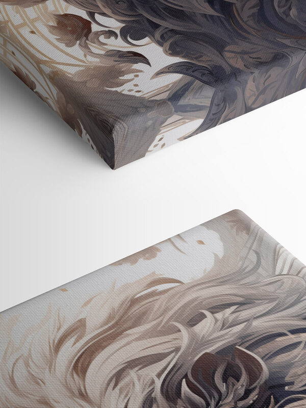 Lion with a decorative mane