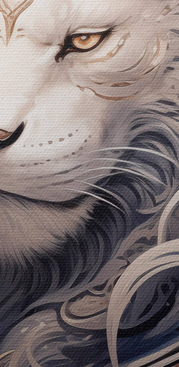 Lion with a decorative mane