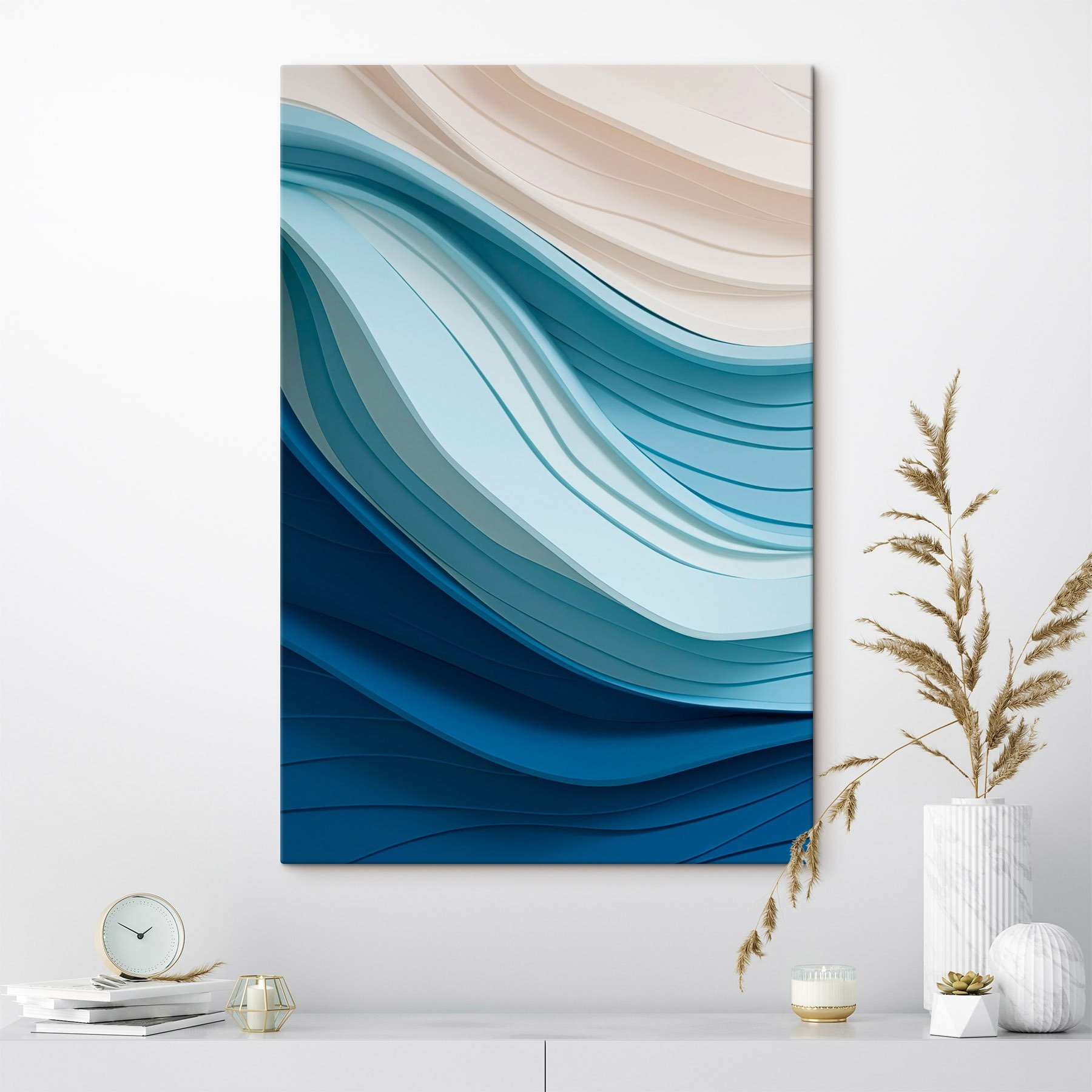 Blue and white wavy lines Blue and white wavy lines