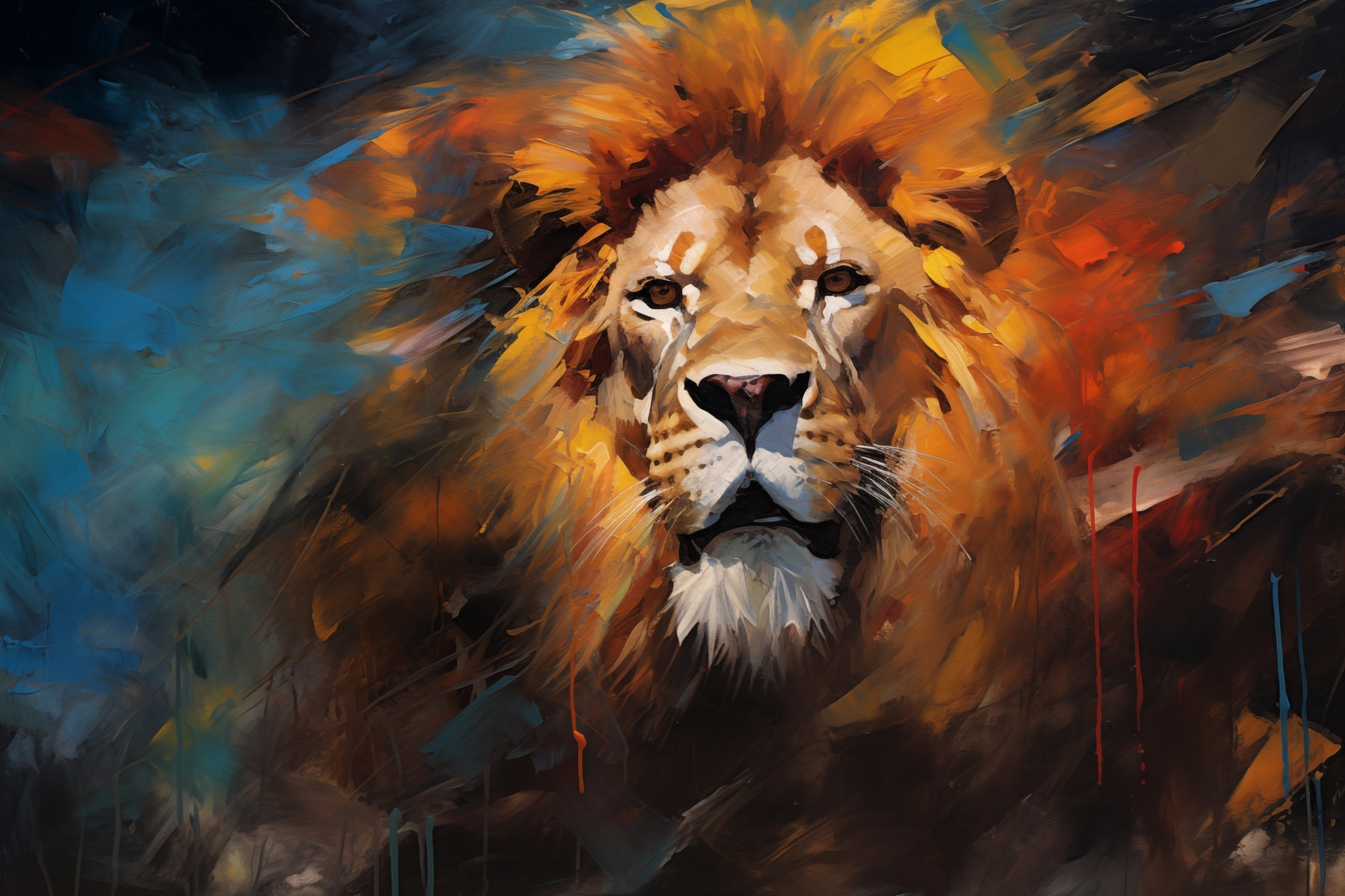 Lion with a mane