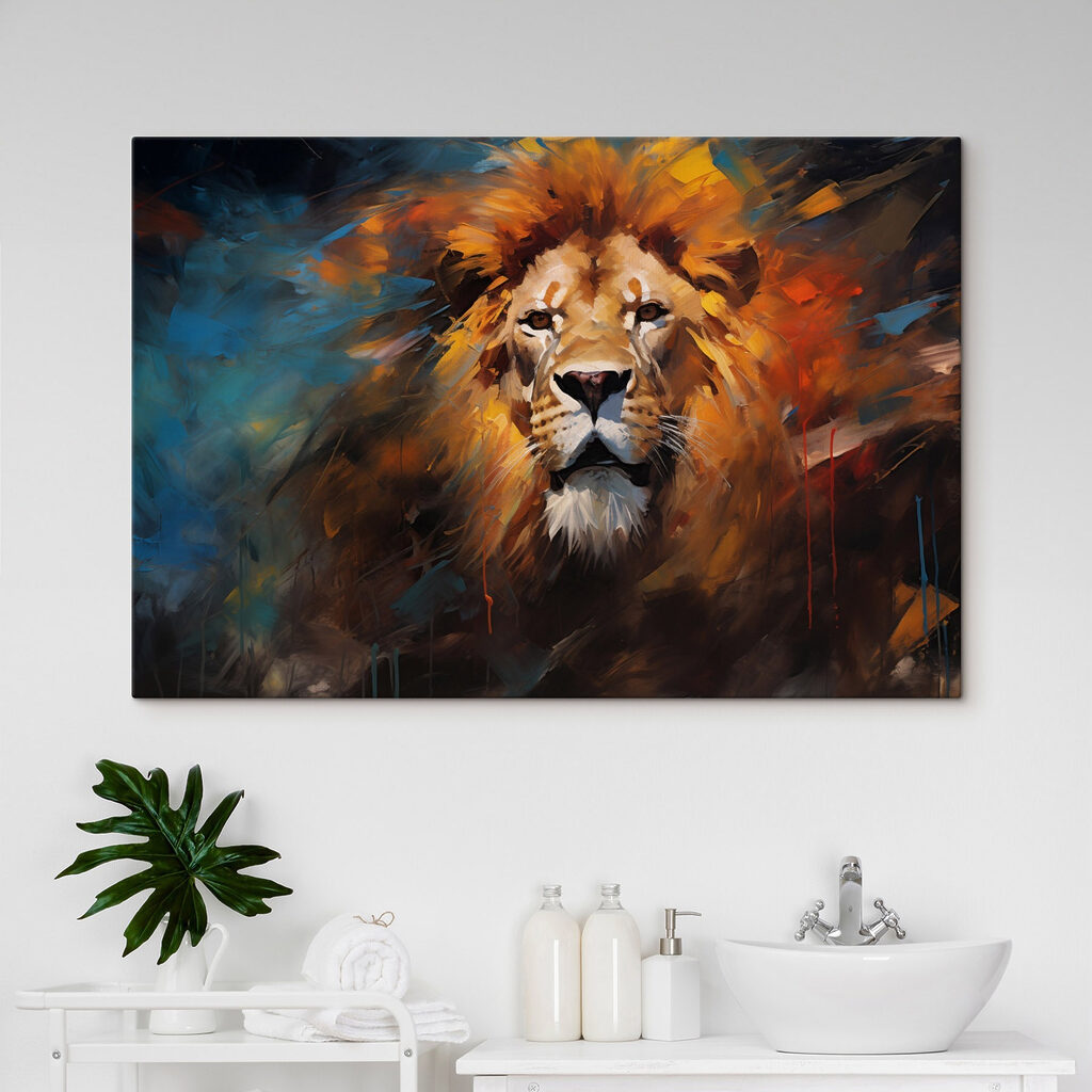 Lion with a mane