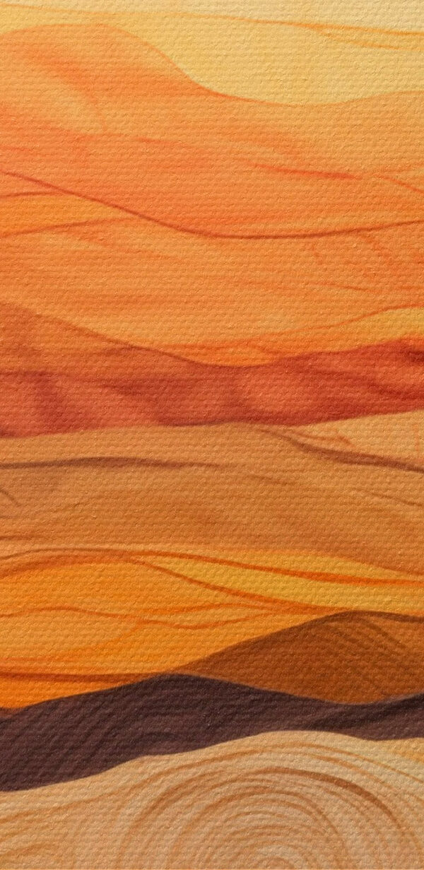 Art piece of fabric with wavy lines