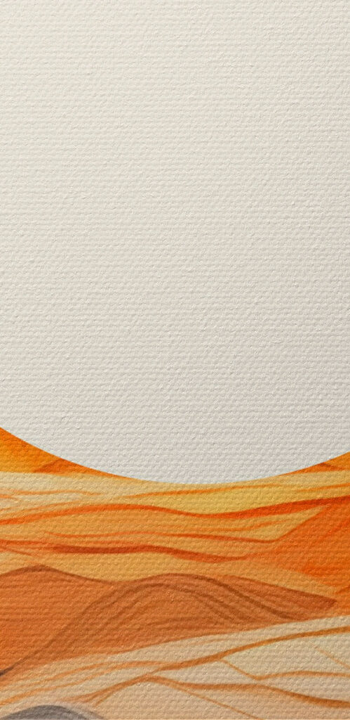 Sun over a desert