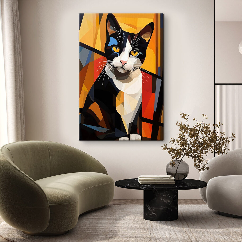 Cat with yellow eyes