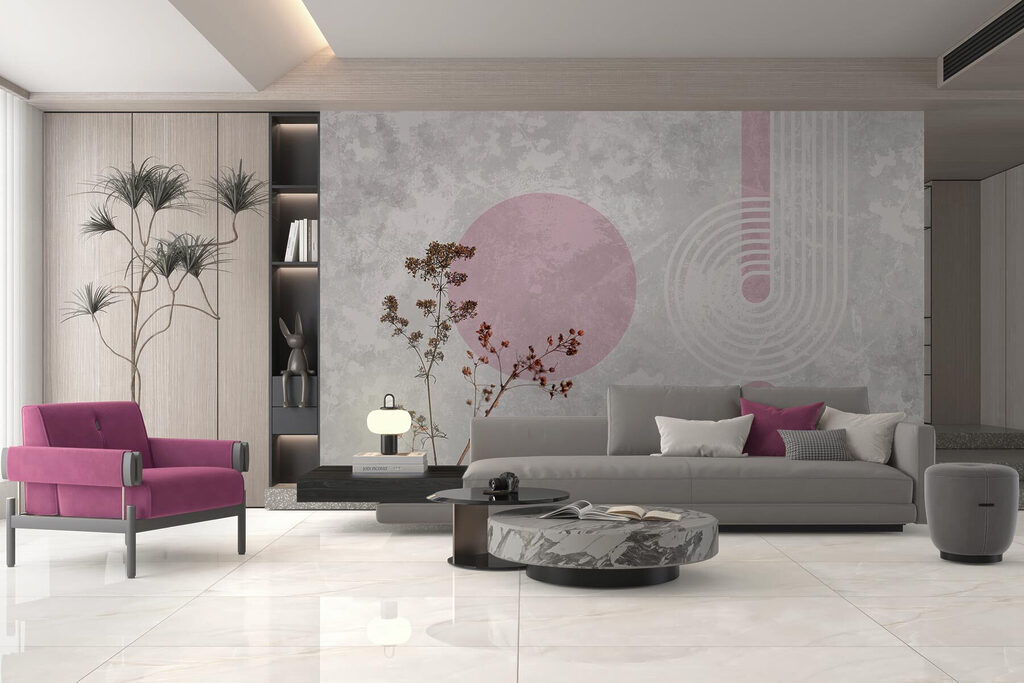 Plant with brown leaves and purple circles Plant with brown leaves and purple circles