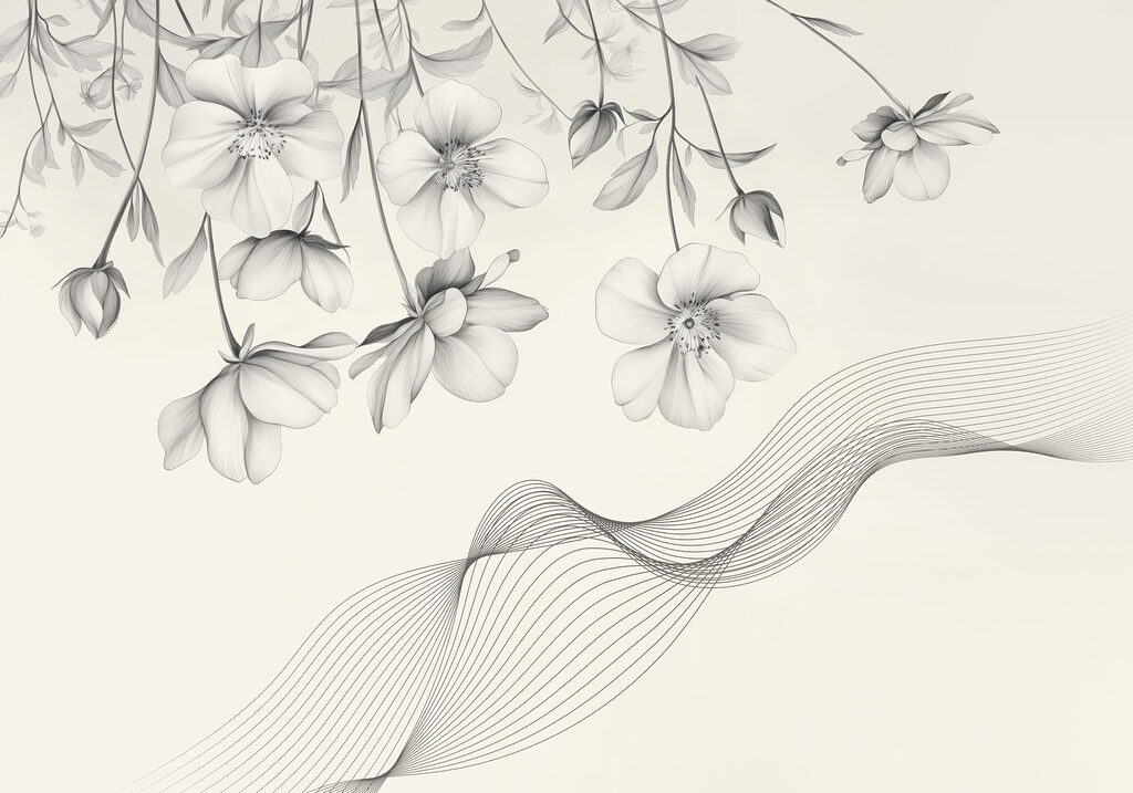 Fiori delicati dalle linee fluide Fiori delicati dalle linee fluide
