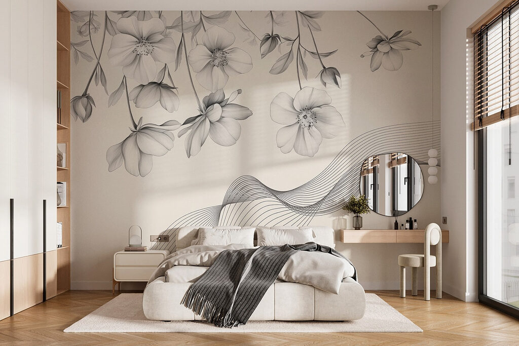 Delicate blooms with flowing lines