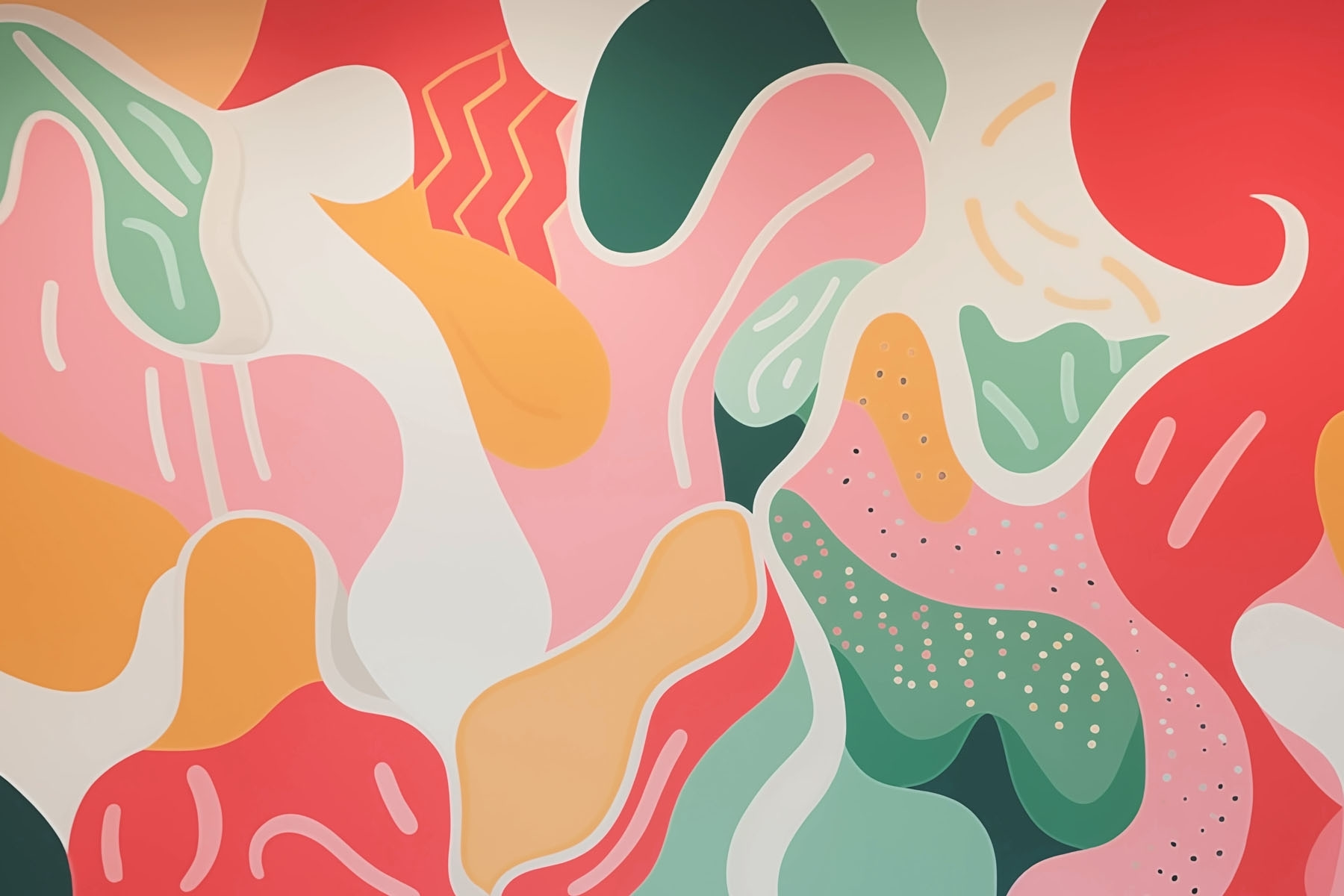 Colorful art on a wall