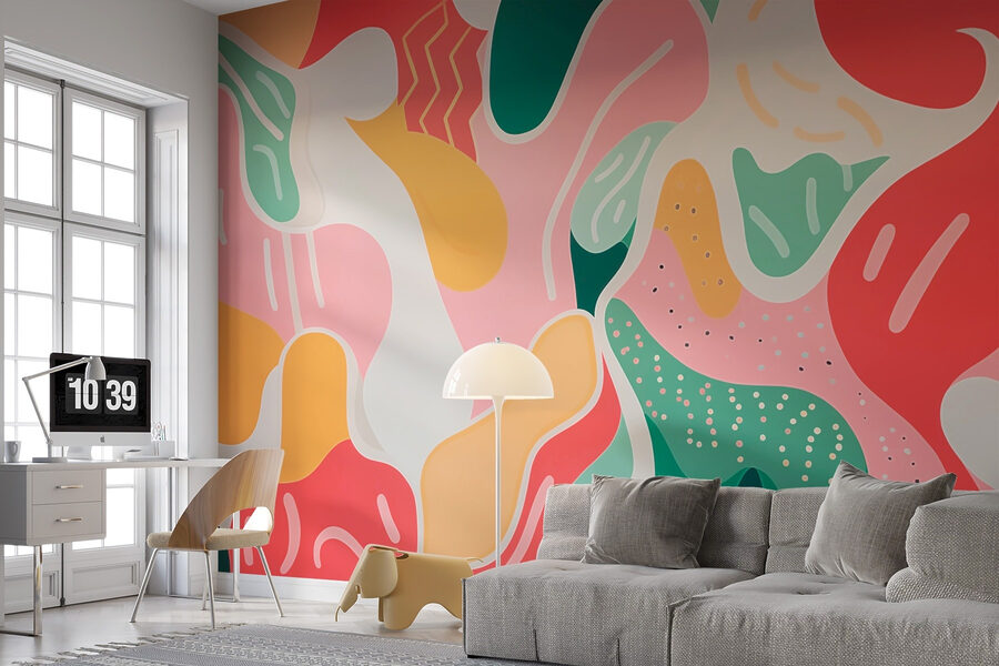 Arte colorata su una parete