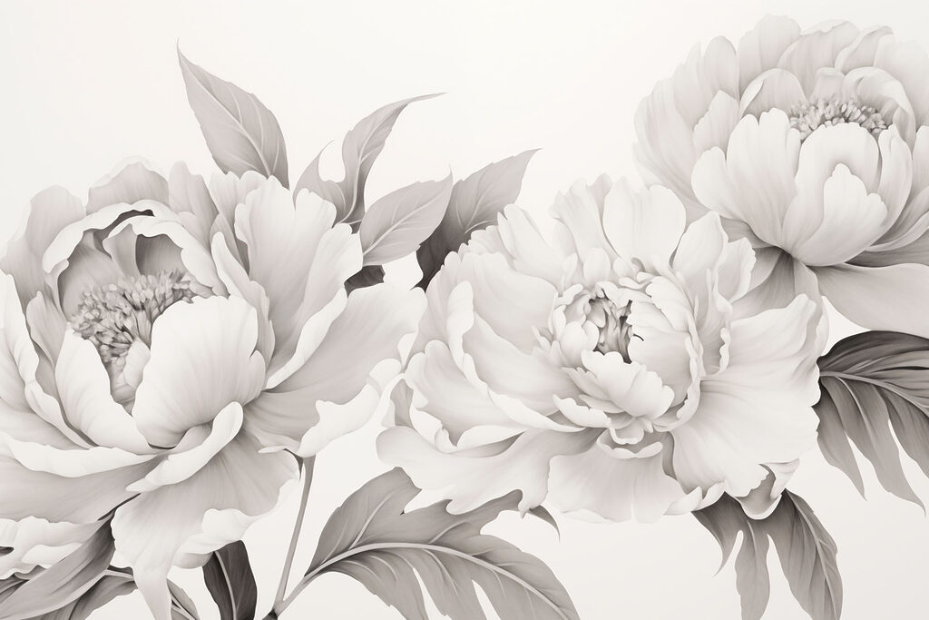 Bellezza floreale in eleganza monocromatica Bellezza floreale in eleganza monocromatica