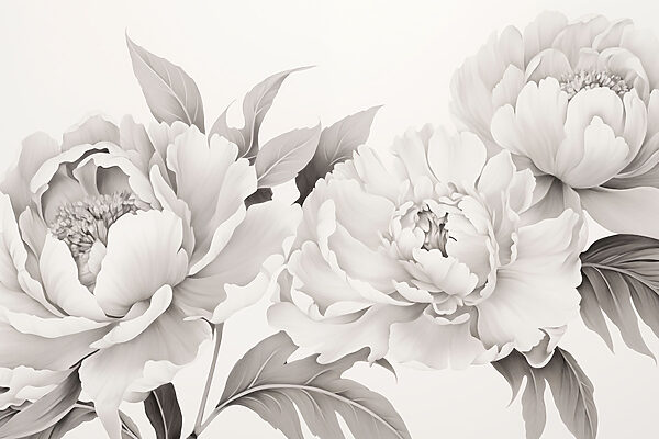 Bellezza floreale in eleganza monocromatica Bellezza floreale in eleganza monocromatica