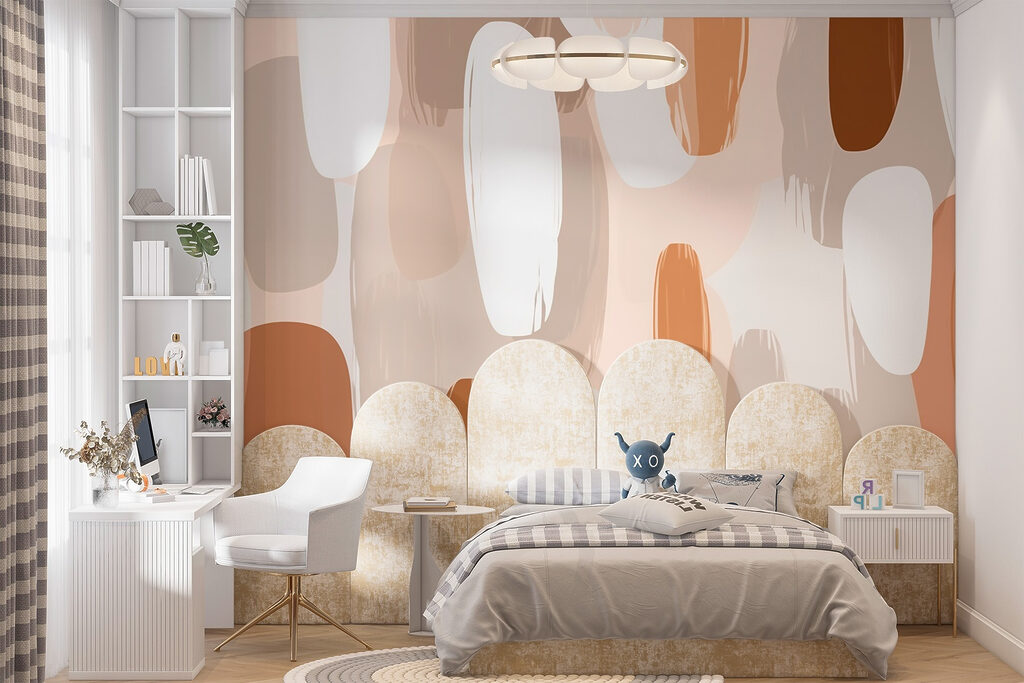 Pattern of brown and white paint