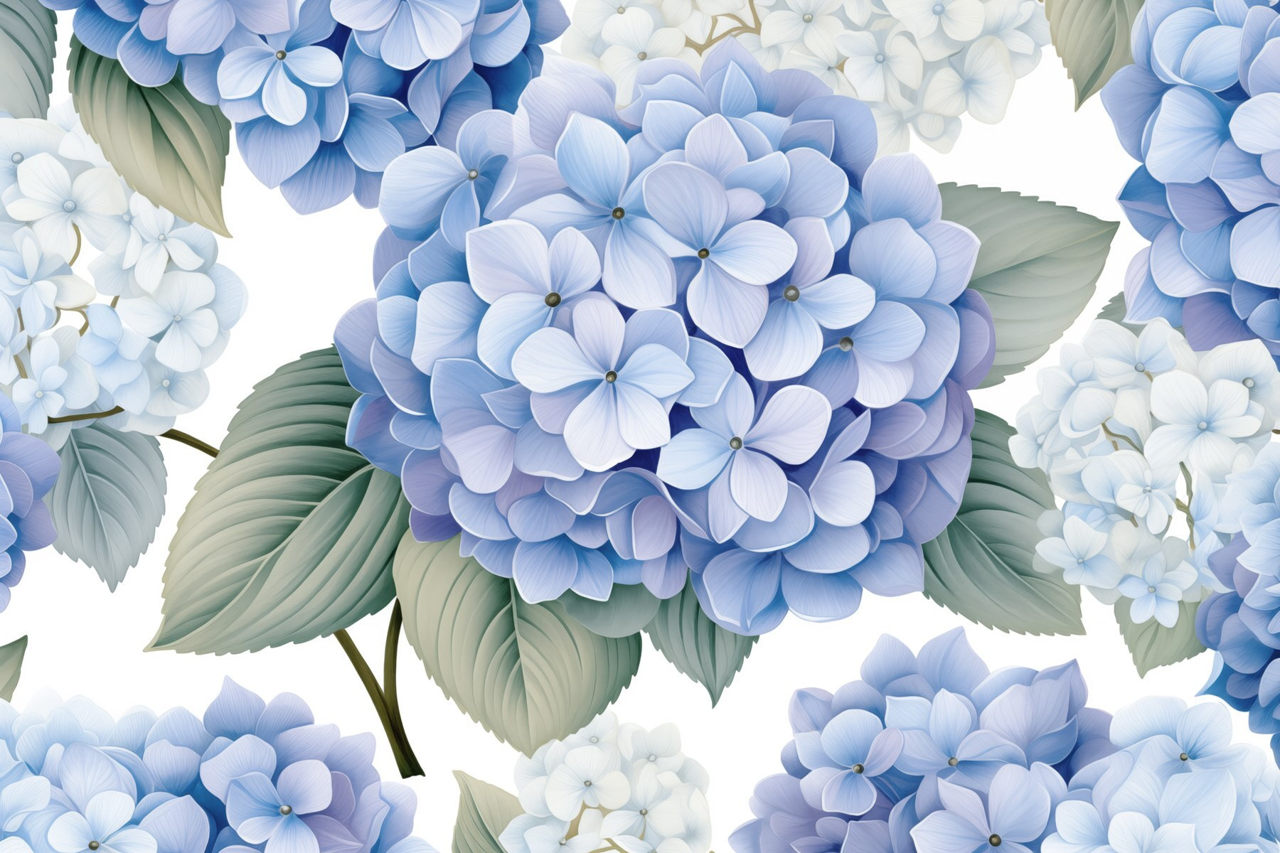 Hydrangeas in soft blue hues Hydrangeas in soft blue hues