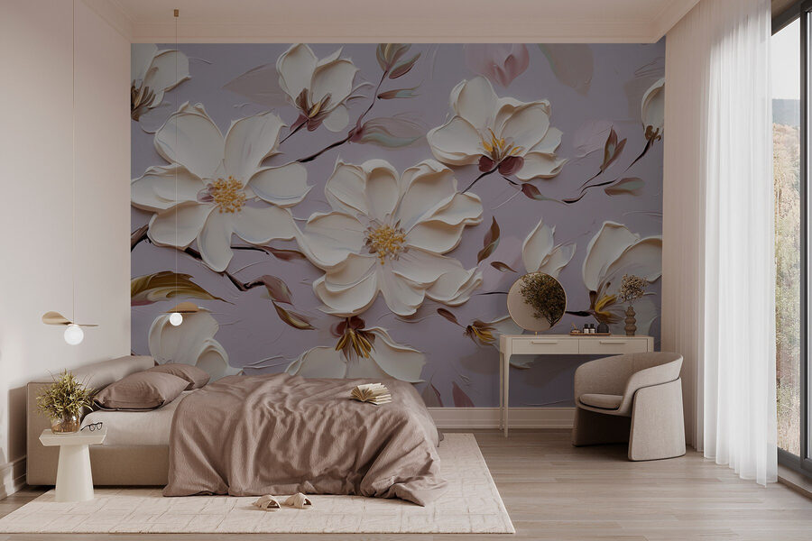 Pittura di fiori bianchi