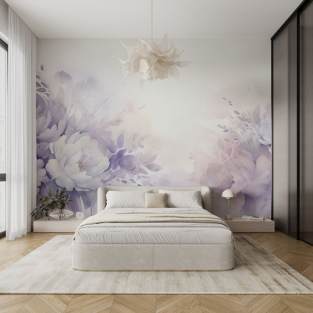 Painting of flowers and leaves