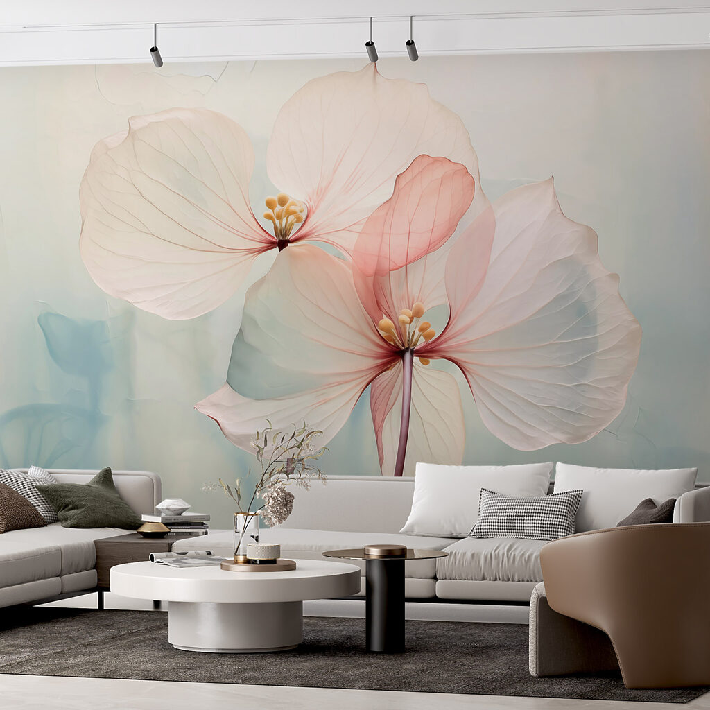 Delicate petals in soft hues