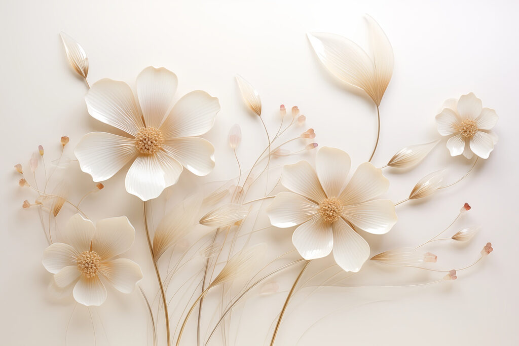 Delicate blooms on a soft backdrop