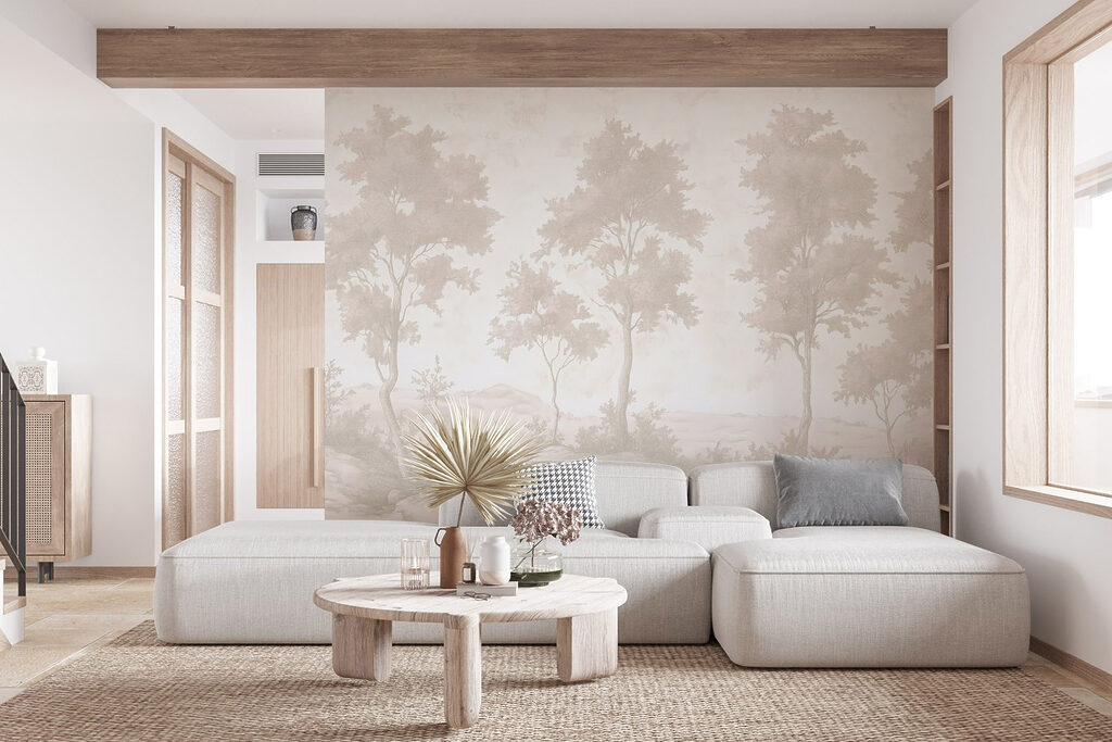 Group of trees in a snowy landscape