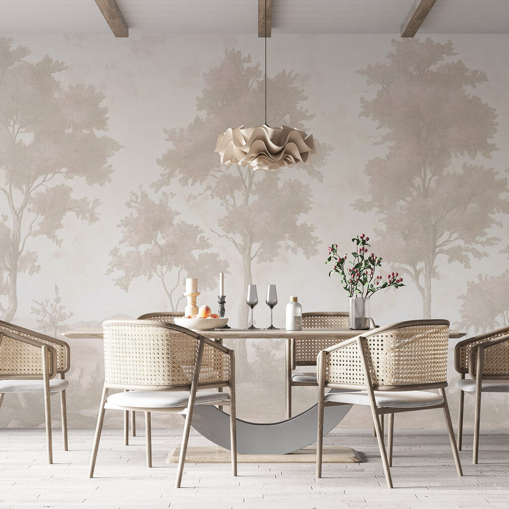 Group of trees in a snowy landscape