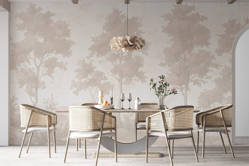 Group of trees in a snowy landscape