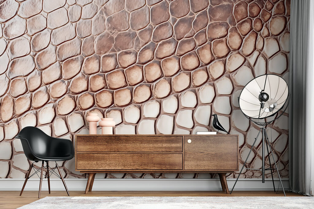 Textured reptilian skin pattern close-up