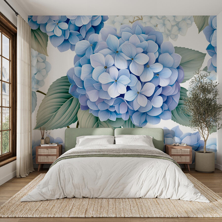 Ortensie dalle morbide tonalità di blu
