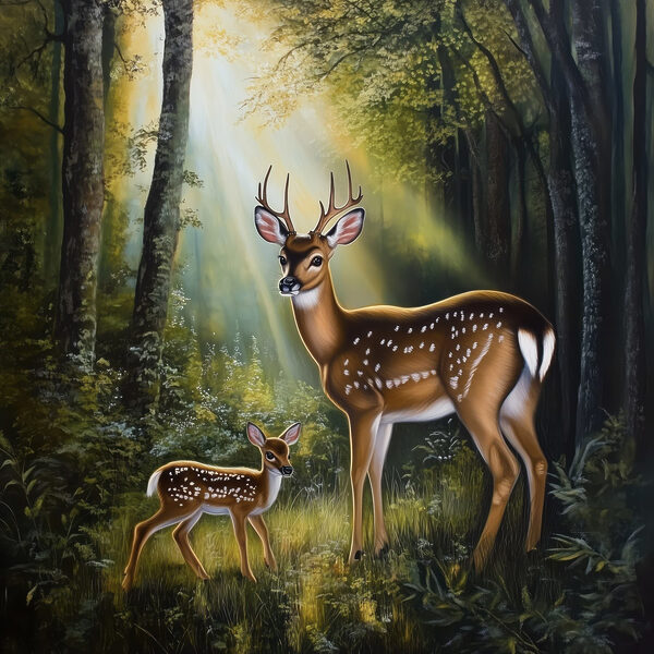 Deer in the woods Deer in the woods